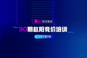 赵阳sem竞价第30期培训教程课程（2020完结）价值3999元