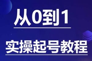 石野·小白起号实操教程，​掌握各种起号的玩法技术，了解流量的核心