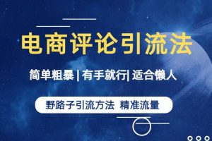 简单粗暴野路子引流-电商平台评论引流大法，适合懒人有手就行【揭秘】