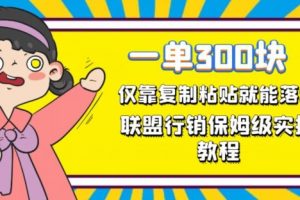 一单轻松300元，仅靠复制粘贴，每天操作一个小时，联盟行销保姆级出单教程，正规长久稳定副业【揭秘】