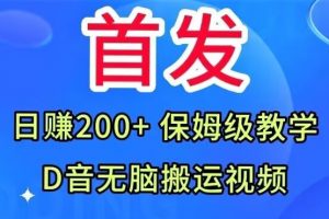 首发，抖音无脑搬运视频，日赚200+保姆级教学【揭秘】