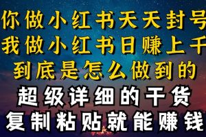 都知道小红书能引流私域变现，可为什么我能一天引流几十人变现上千，但你却频频封号违规被限流【揭秘】