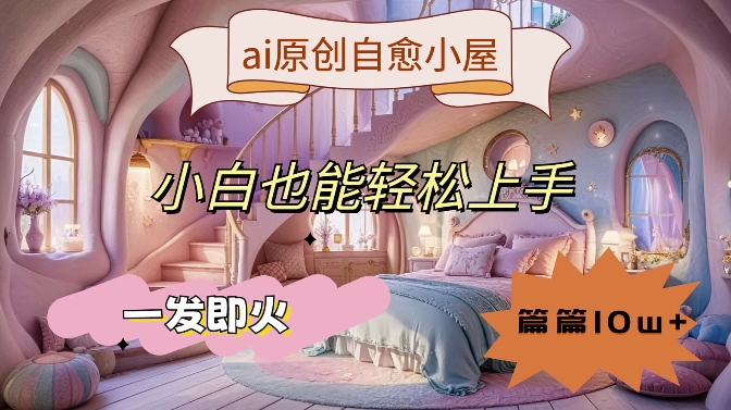 ai原创治愈小屋，小白也能轻松上手，一发即火，篇篇10w+【揭秘】